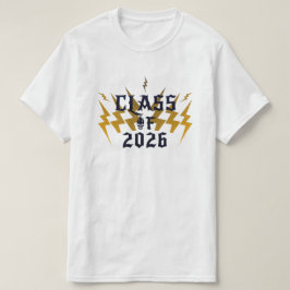 Class Of 2026 Graduate Cool Lightning Rocker White T Shirt