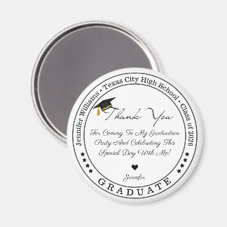class of 2026, graduation modern chic thank you  magnet