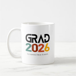 Class of 2026 Graduation Retro Vintage Minimalist Kaffemugg
