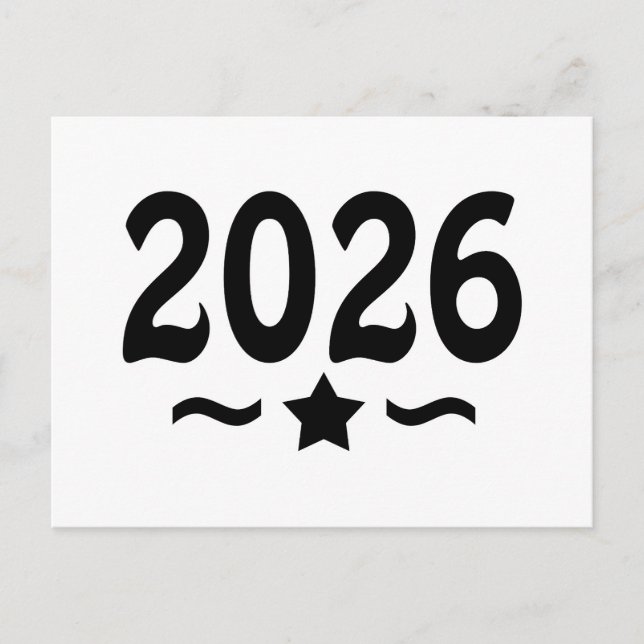 Class of 2026 Graduation Star Vykort (Framsida)