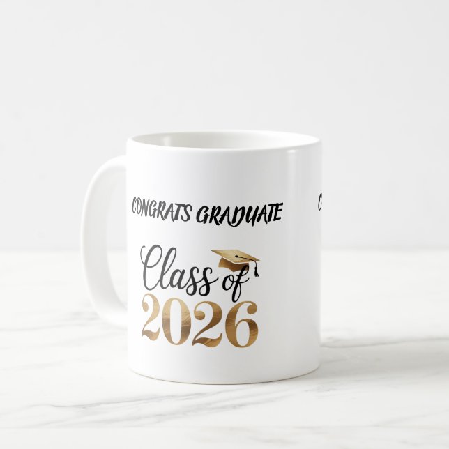 Class of 2026 Graduation T-Shirt Gift Kaffemugg (Framsida vänster)