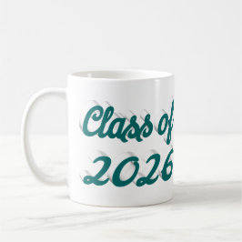 Class of 2026 green script  graduation  kaffemugg