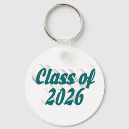 Class of 2026 green text  graduation  nyckelring