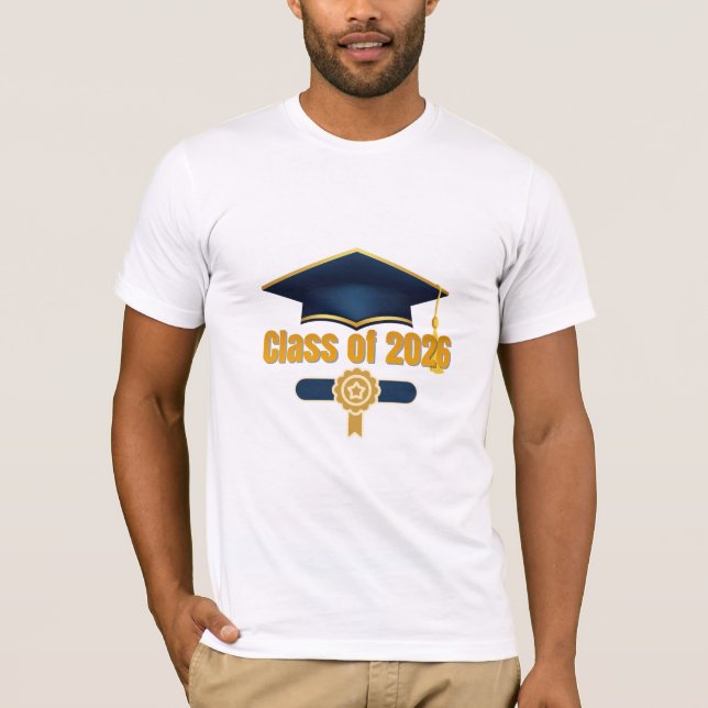 Class of 2026 – Modern Graduation Typography T Shirt (Framsida)