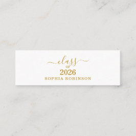 Class of 2026 Name Card Graduation Insert  Mini Visitkort