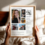 Class of 2026 Photo Collage Memory Poster<br><div class="desc">Showcase favorite school memories with this Class of 2026 photo collage memory poster, featuring multiple photos and space for accomplishments, activities, and future plans. A meaningful graduation keepsake for senior parties, grad celebrations, or display at the graduation event.
Explore the collection for more matching graduation designs.</div>