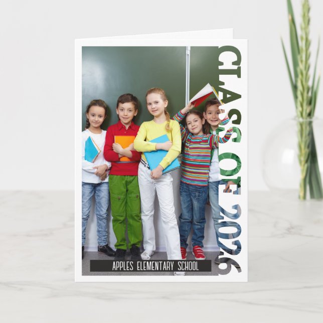 Class of 2026 Photo Graduation Announcement Card Tack Kort (Framsida)