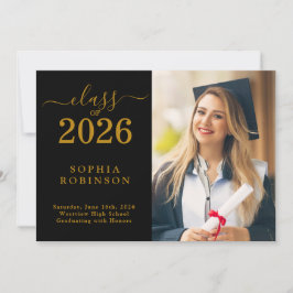 Class of 2026 Photo Graduation Announcement Inbjudningar
