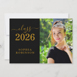 Class of 2026 Photo Modern Thank You Card Tack Kort
