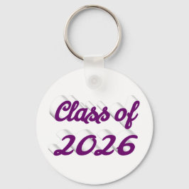 Class of 2026 purple script  graduation  nyckelring