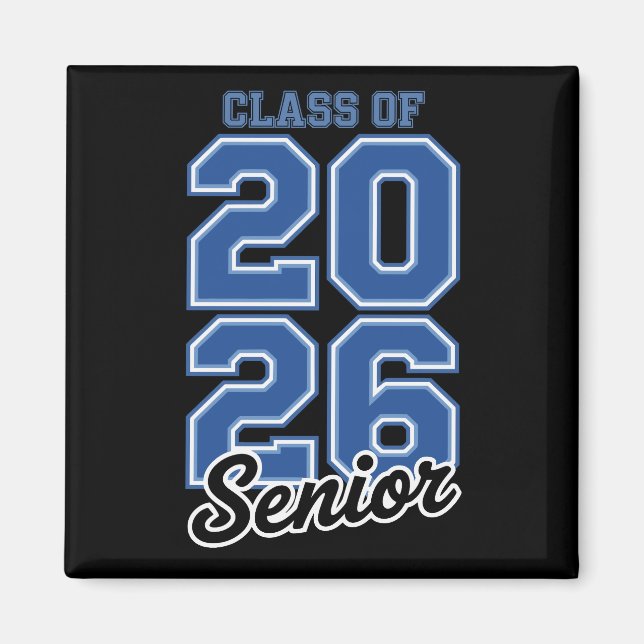 Class Of 2026 Senior Blue Graduation Graduate Magnet (Framsidan)