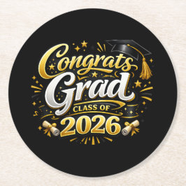 Class of 2026 underlägg papper rund