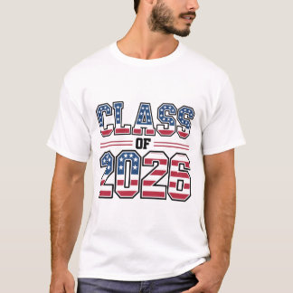 Class of 2026 USA Flag Graduation T Shirt
