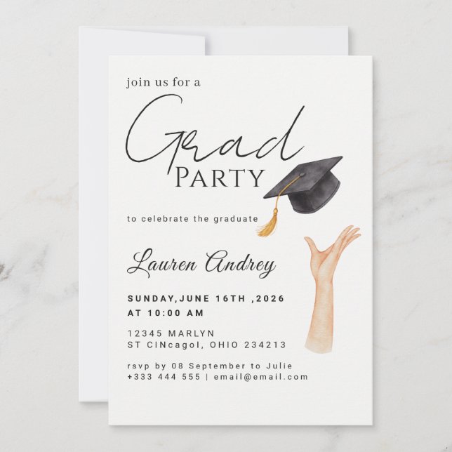 Class of 2027 Graduation Party Invite Inbjudningar (Framsida)