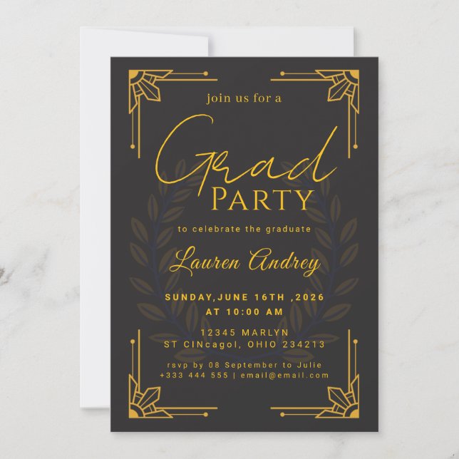 Class of 2027 Graduation Party Invite Inbjudningar (Framsida)