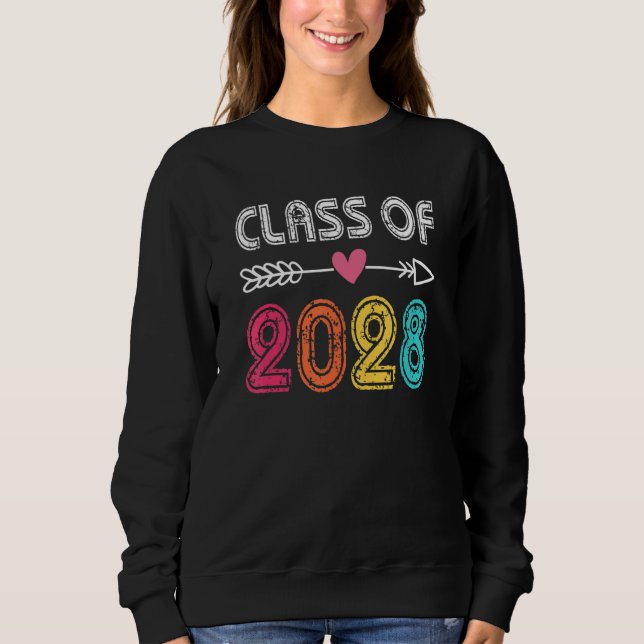 Class Of 2028 Grow With Me Pre K Kindergarten Grad T Shirt (Framsida)