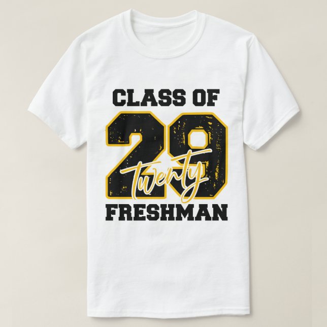 Class of 2029 Freshman High School Back To School T Shirt (Design framsida)