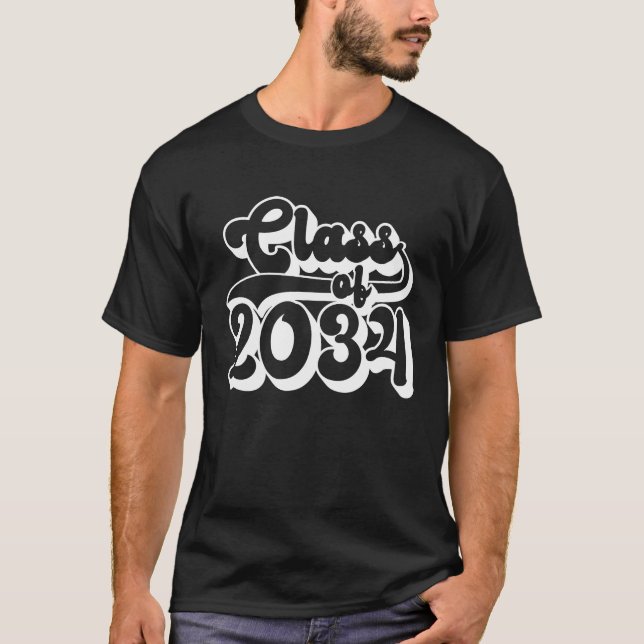 Class of 2034  Kindergarten Primary Junior High Sc T Shirt (Framsida)
