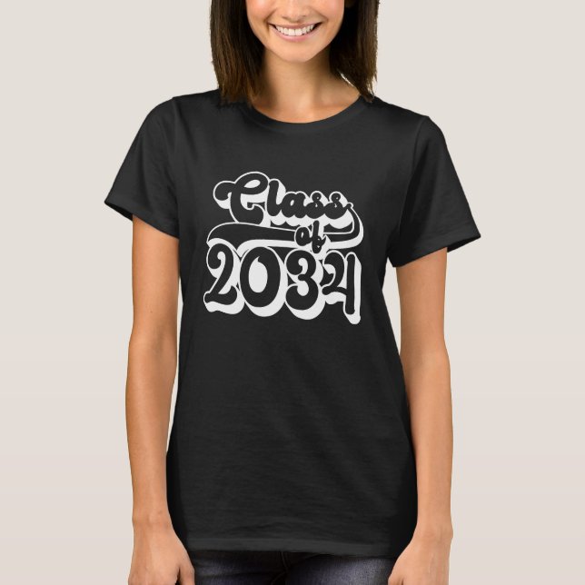 Class of 2034  Kindergarten Primary Junior High Sc T Shirt (Framsida)