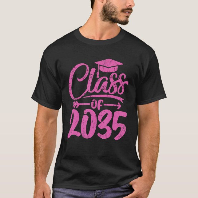 Class Of 2035 First Day Kindergarten T Shirt (Framsida)