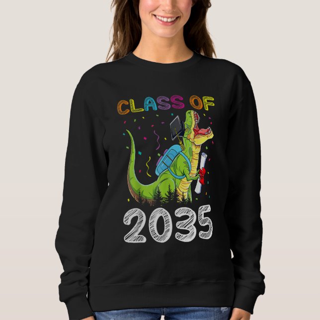 Class Of 2035 Graduation  Grow With Me T Shirt (Framsida)
