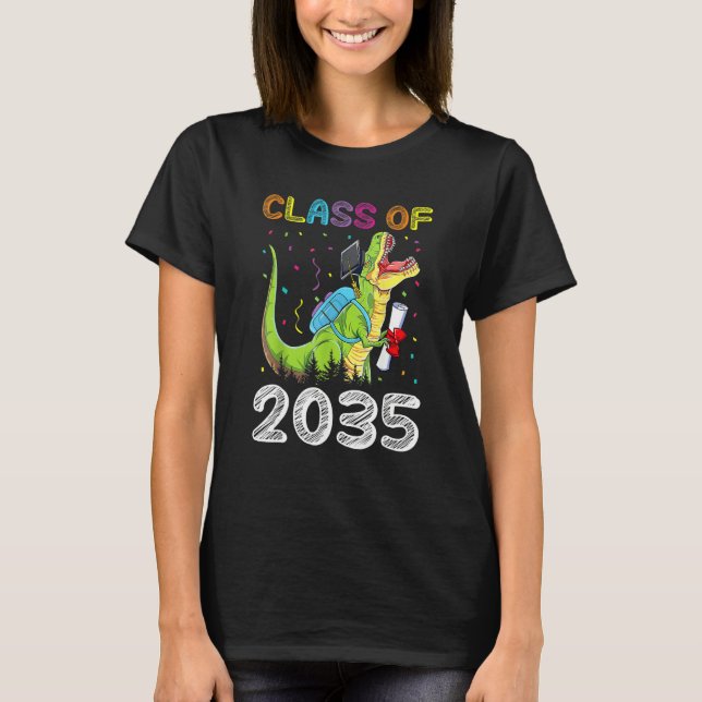 Class Of 2035 Graduation  Grow With Me T Shirt (Framsida)