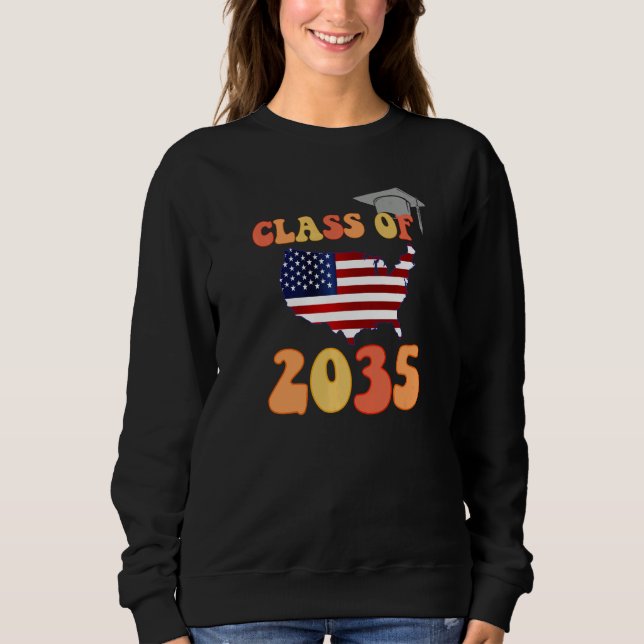 Class of 2035 Grow With Me First Day of School Gra T Shirt (Framsida)