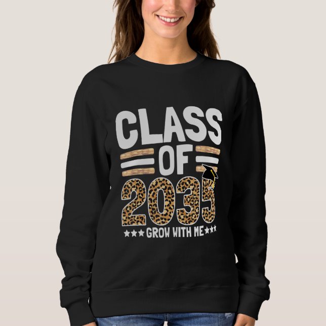 Class of 2035 Grow with me Kindergarten to Graduat T Shirt (Framsida)