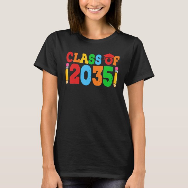 class of 2035 grow with me t shirt (Framsida)