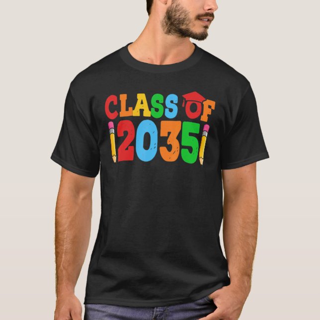 class of 2035 grow with me t shirt (Framsida)