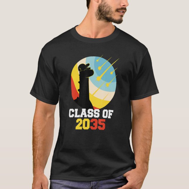 Class Of 2035 Kindergarten Dinosaur For Kids T Shirt (Framsida)