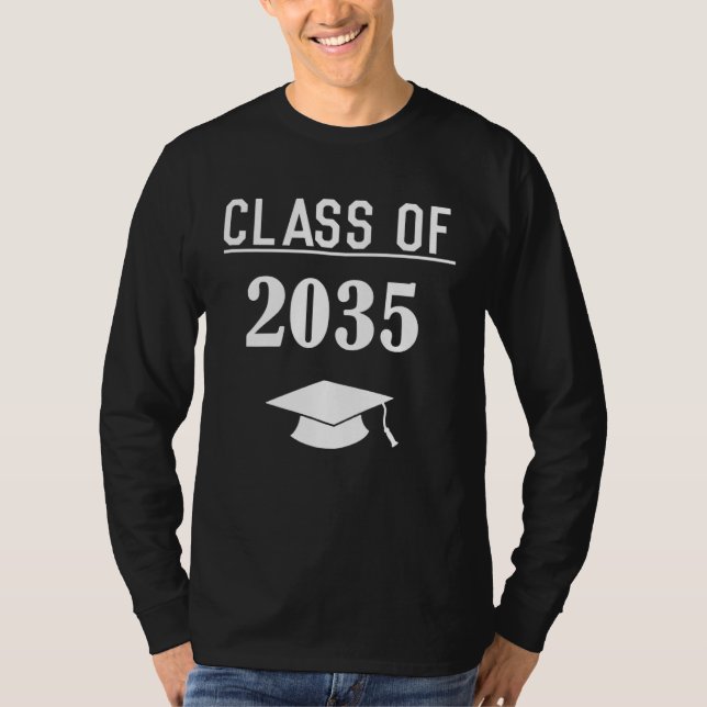 Class Of 2035 Kindergarten Graduate Graduation Gir T Shirt (Framsida)
