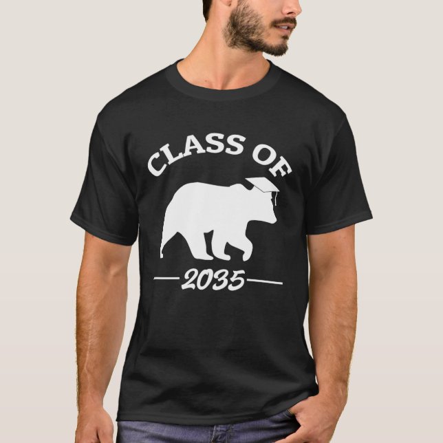 Class Of 2035 Kindergarten Graduate Graduation Gir T Shirt (Framsida)