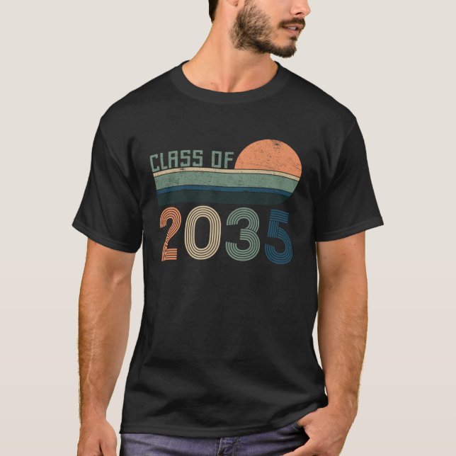 Class Of 2035 Kindergarten Graduate Graduation Gir T Shirt (Framsida)