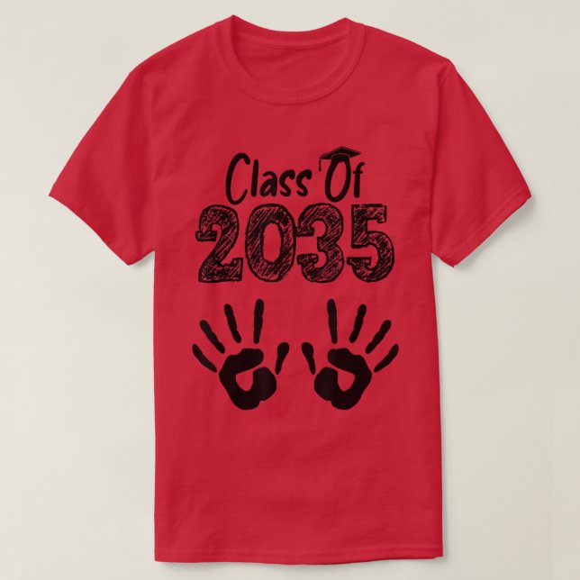 Class Of 2035 Kindergarten Graduate Preschool Grad T Shirt (Design framsida)