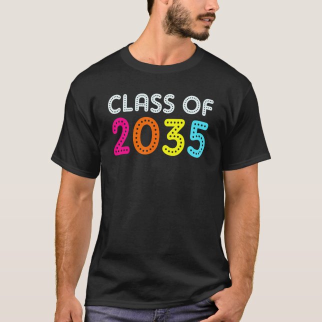 Class Of 2035 Kindergarten Pre k Grow with Me Grad T Shirt (Framsida)