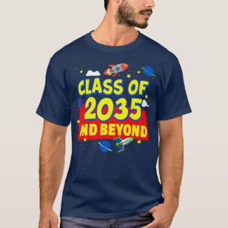 Class Of 2035 Kindergarten PreK Grow with Me Gradu T Shirt