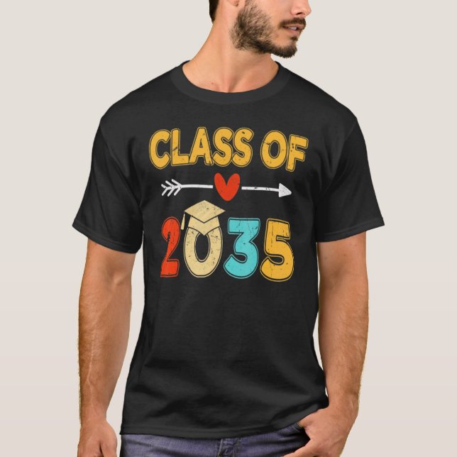 Class of 2035 Kindergarten T Shirt (Framsida)