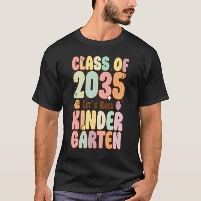 Class of 2035 Kindergarten Teacher Women Kids Back T Shirt (Framsida)