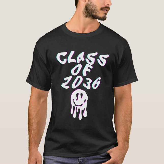 Class of 2036 Glitch Senior Class High School Pull T Shirt (Framsida)