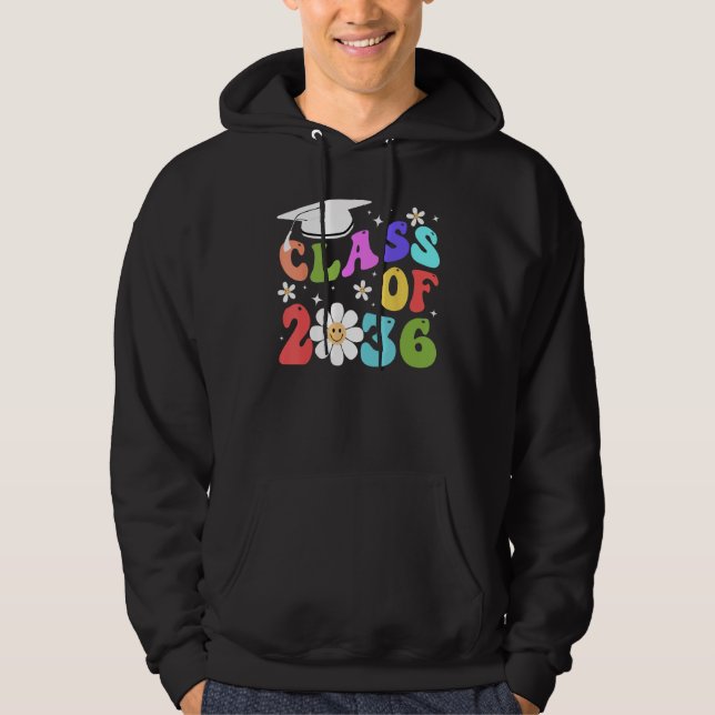 Class of 2036 Grow With Me First Day of School Gra Hoodie (Framsida)