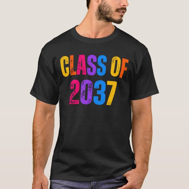 Class of 2037 grow with me future generation kinde t shirt (Framsida)