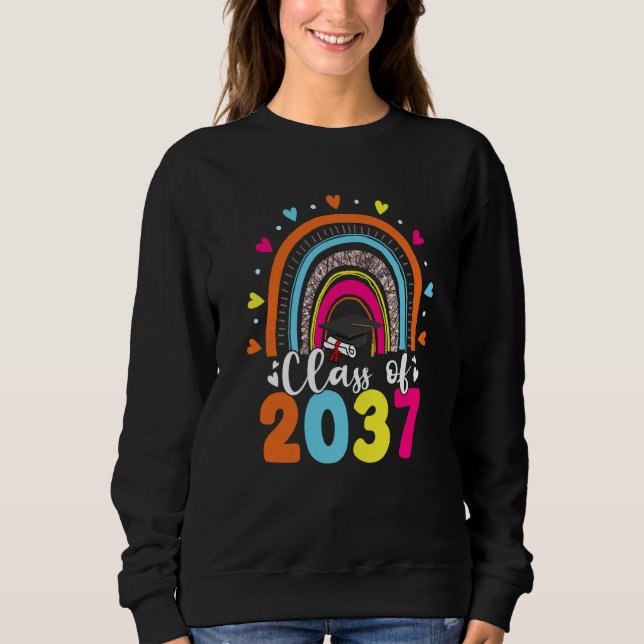 Class Of 2037 Senior 37 Graduate Preschool Graduat T Shirt (Framsida)