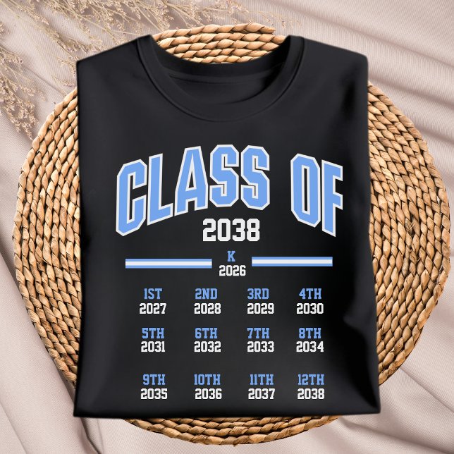 Class of 2038 First Day Of Kindergarten Milestone T Shirt (Skapare uppladdad)