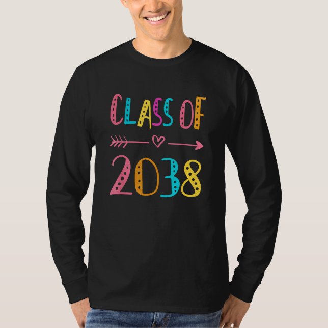 Class Of 2038 Pre K Graduate Preschool Graduation T Shirt (Framsida)