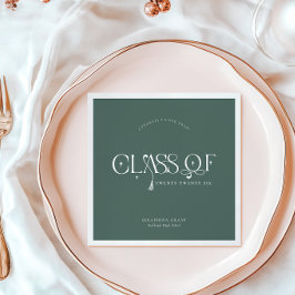 Class Of | Modern Personalized Graduation Party Pappersservett