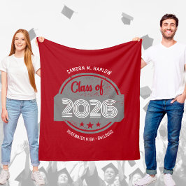 Class of YY Graduate Name Red Fleecefilt