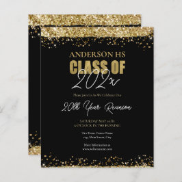 Class Reunion Black and Guld Glitter Events