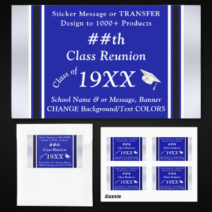 Class Reunion Stickers, CHANGE FÄRG, Reunion Rektangulärt Klistermärke