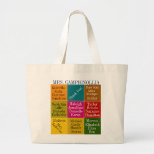 Class Teacher Tack Tote Jumbo Tygkasse